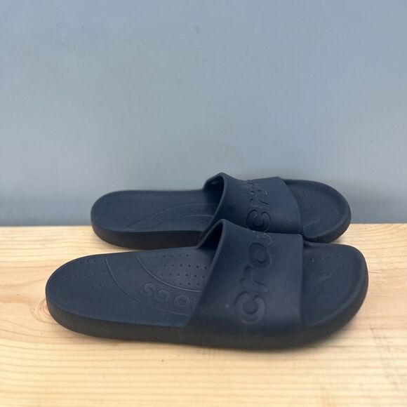 Crocs Black Slide Sandals - Picture 1 of 3